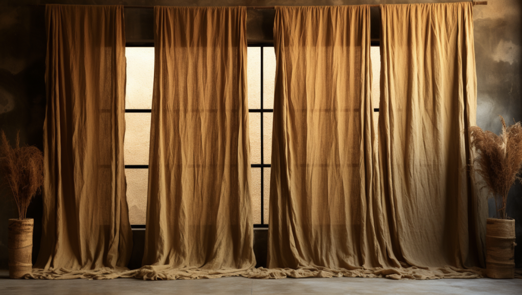 Jute and Cotton Blend Curtains