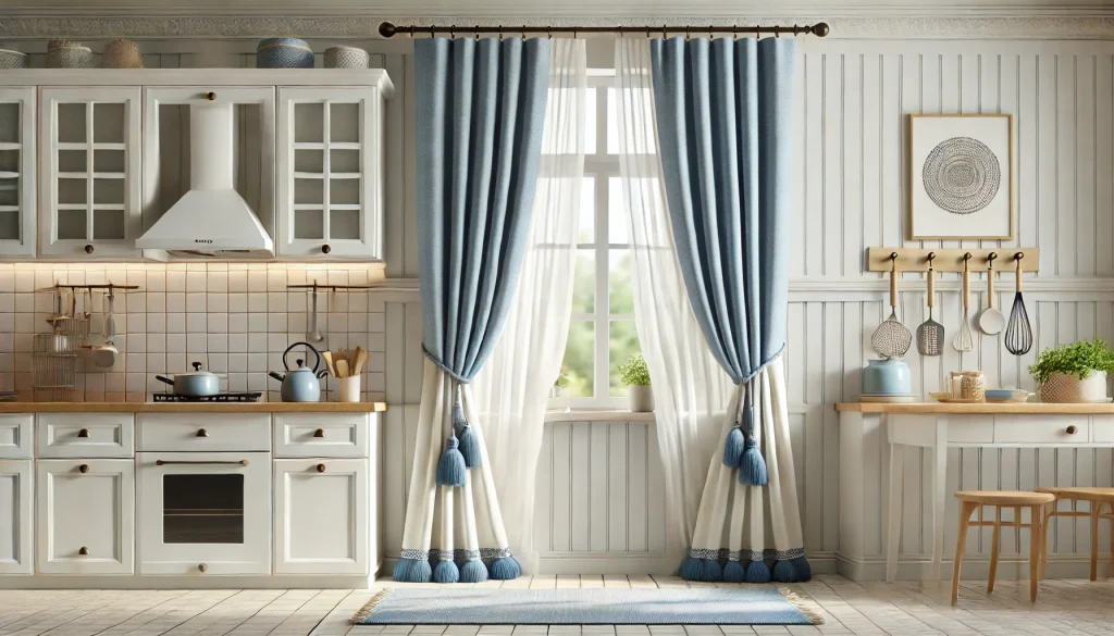 Kitchen Curtains with Tassels