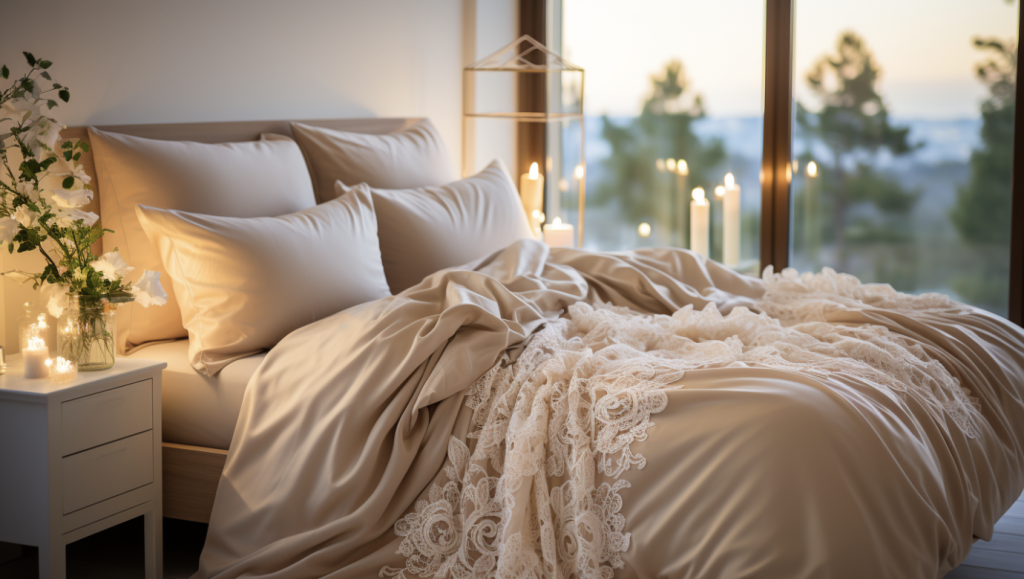 Lace-trimmed Duvet Cover