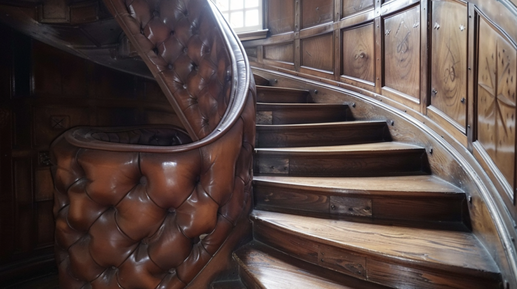 Leather Wrapped Stairs