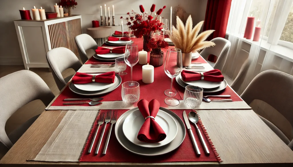 Lipstick Red Cotton Dinner Napkins