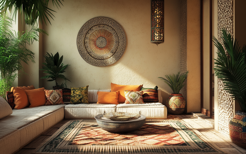 Moroccan-Inspired Living Room: Creating a Cozy and Inviting Atmosphere with Exotic Accents