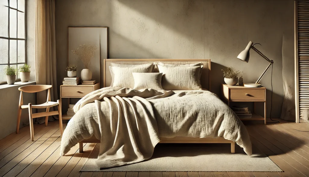 Natural Linen Bedspread