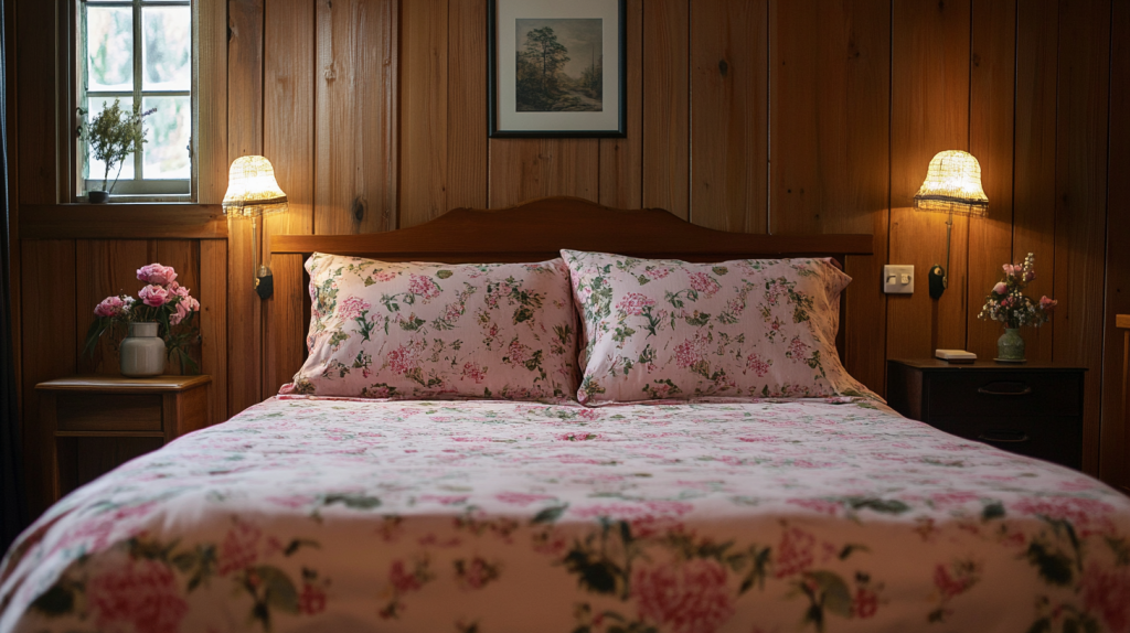 Pink Floral Romantic Lightweight Indian Bedspread