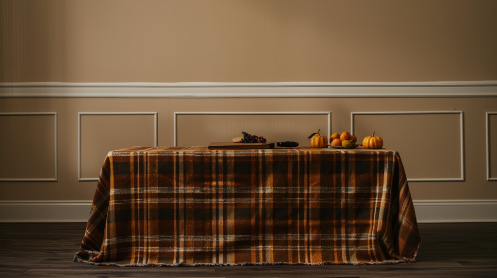 Plaid Linen Tablecloth