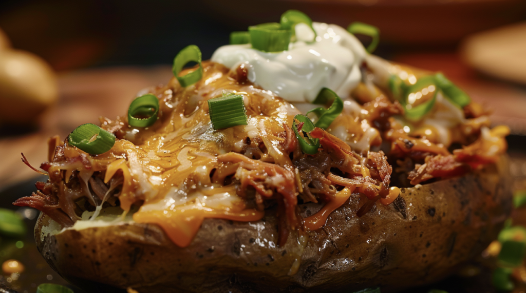 Pulled Pork Loaded Baked Potatoes