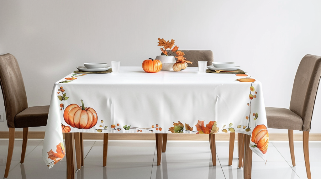 Pumpkin Border Tablecloth