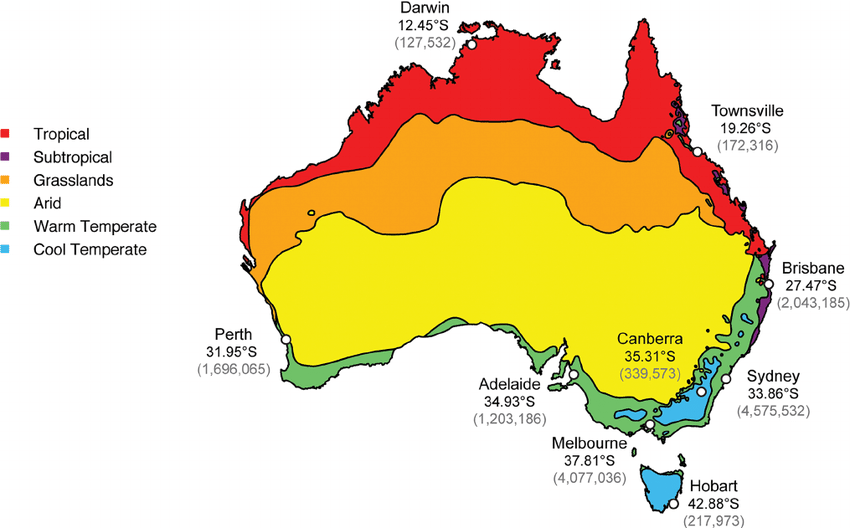 Regions in Australia Prone to Freezing Temperatures