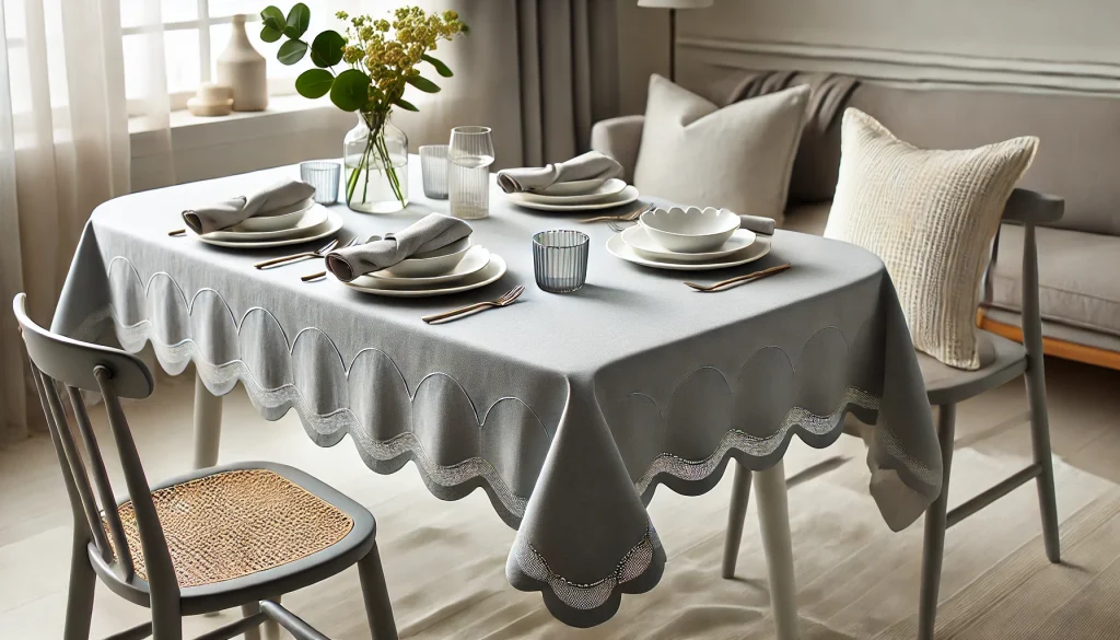 Scalloped Edge Tablecloth