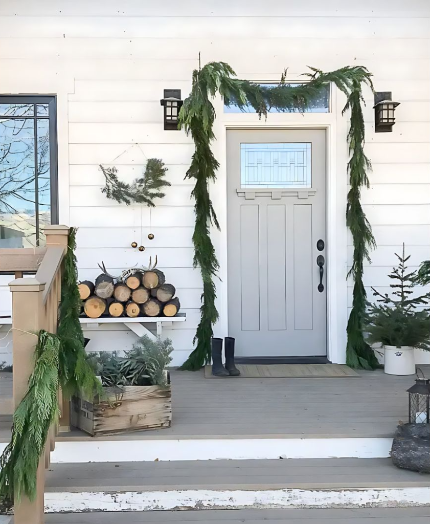 Simple Scandinavian Christmas Porch