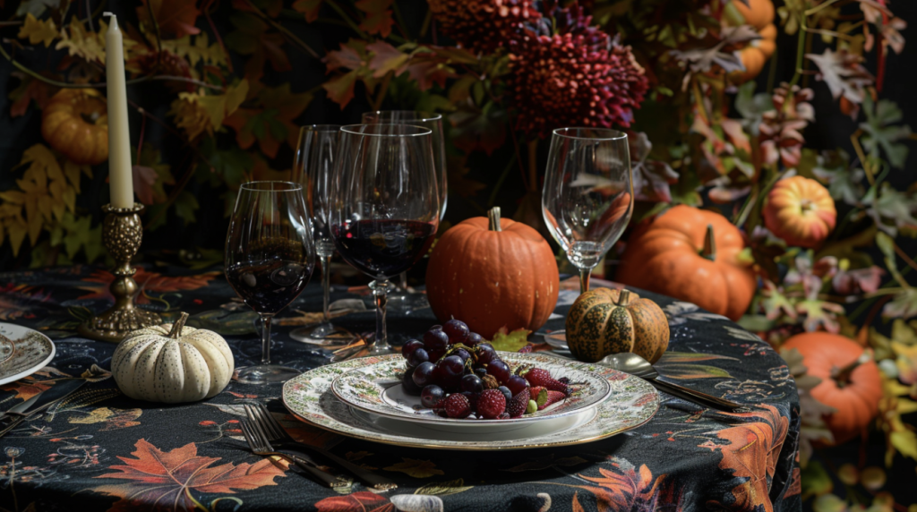 Sophisticated Fall Elegance Tablecloth