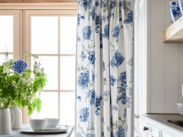 Stunning Blue and White Kitchen Curtain Designs