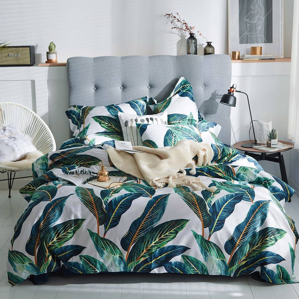 Tropical Leaves Duvet Cover