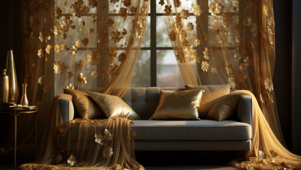 Zari Embellished Curtains