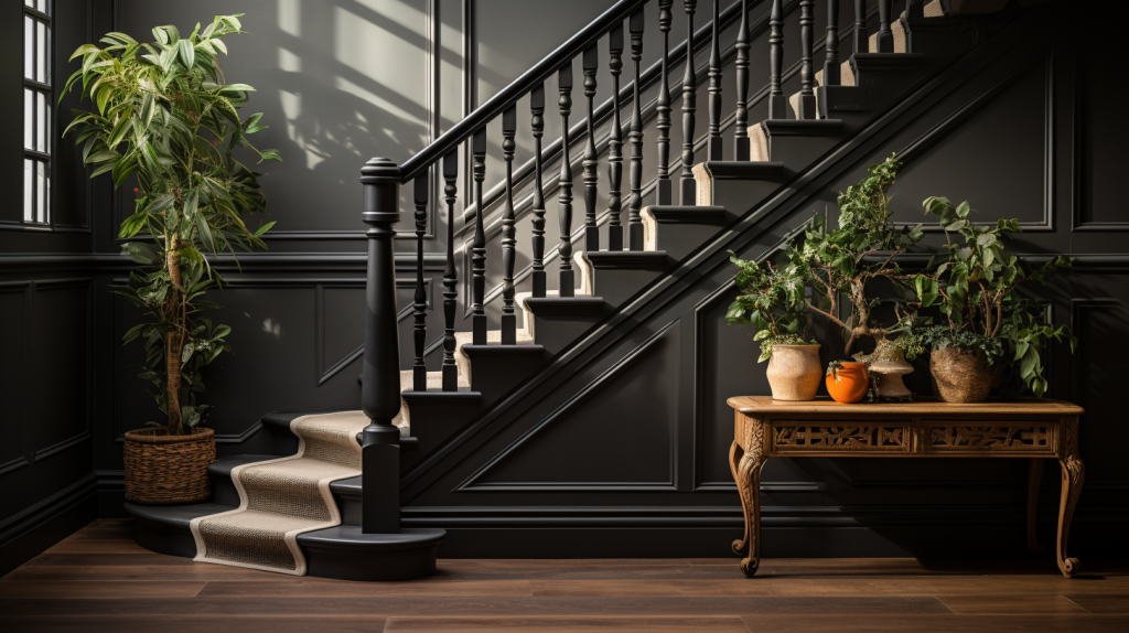 Black Wooden Staircase