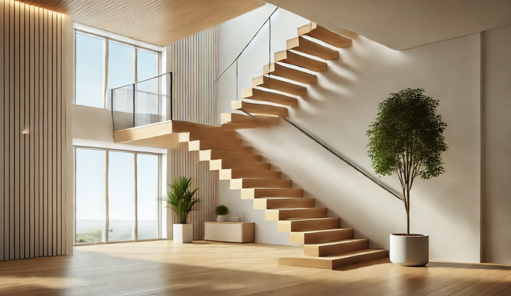 Floating Wooden Staircase