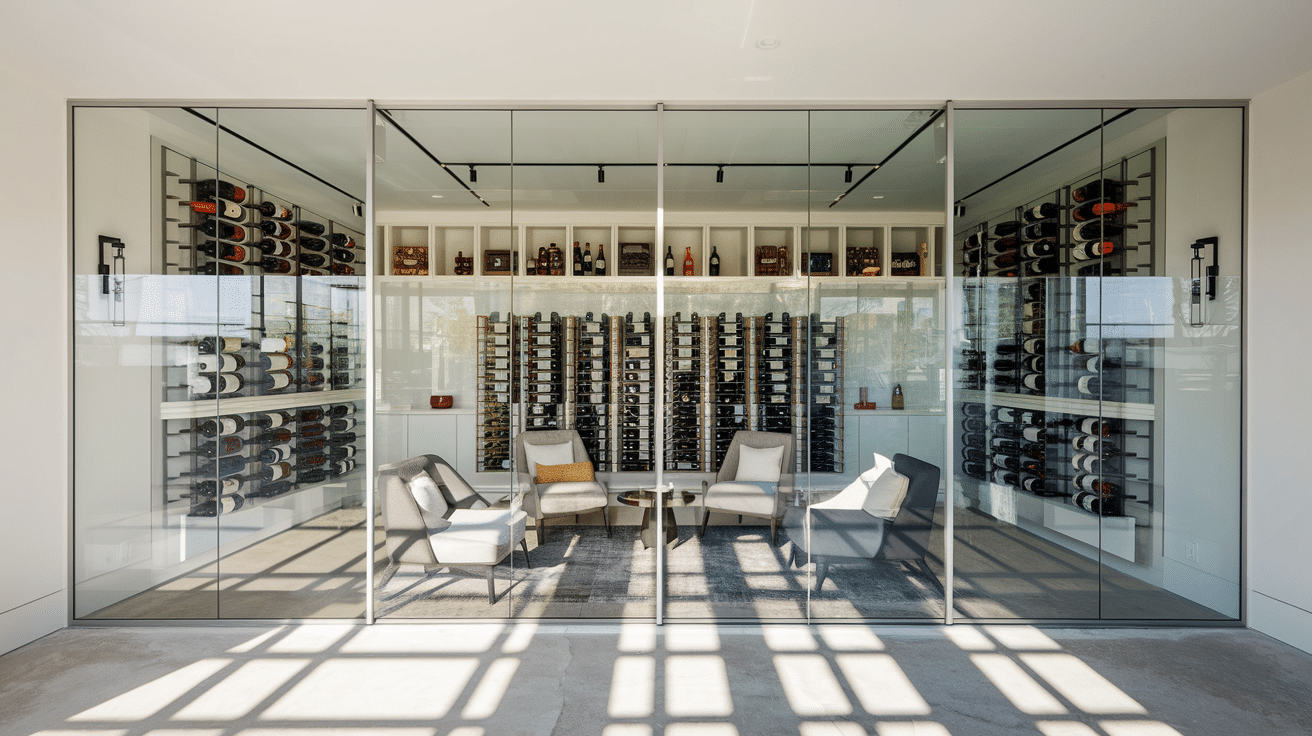 Contemporary_Wine_Room_with_Glass_Walls