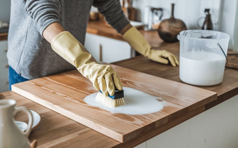 how to bleach wood