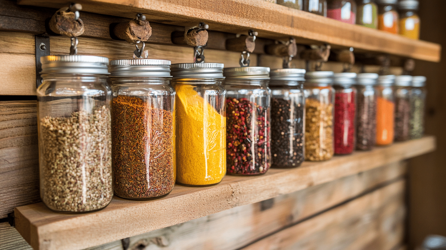 Hanging_Mason_Jar_Spice_Rack