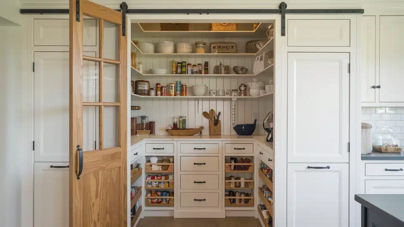 Traditional_Pantry_Integrated_into_Kitchen_Cabinetry