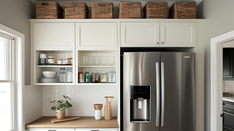 above fridge cabinet ideas