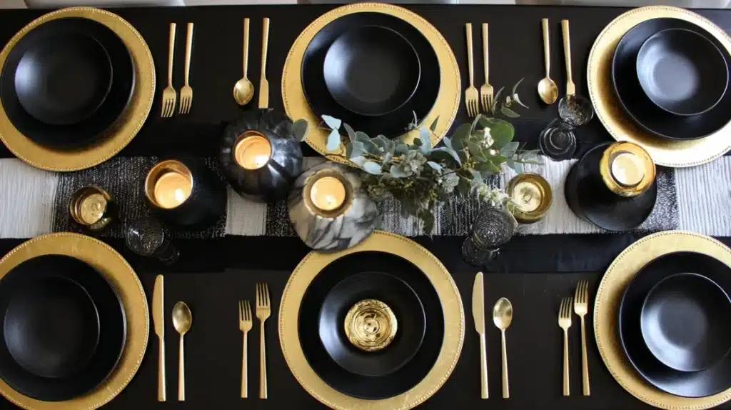 black gold modern