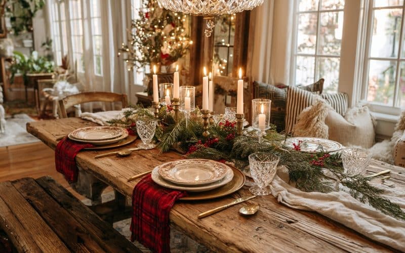 25 Christmas Dining Table Decor Ideas You’ll Love - Northern Feeling